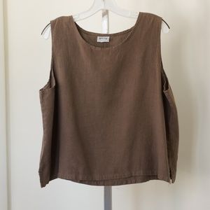 Habitat Brown Linen Top XL Tank Top
